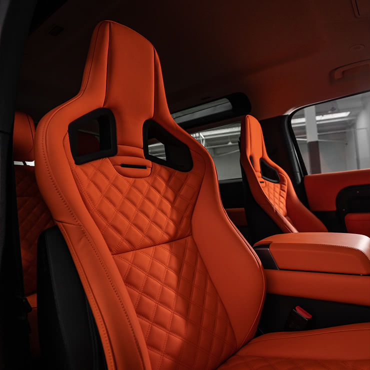 Recaro seats closeup