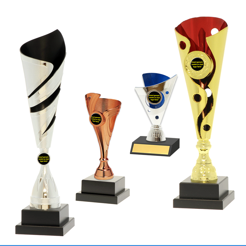gold silver cups towers trophies